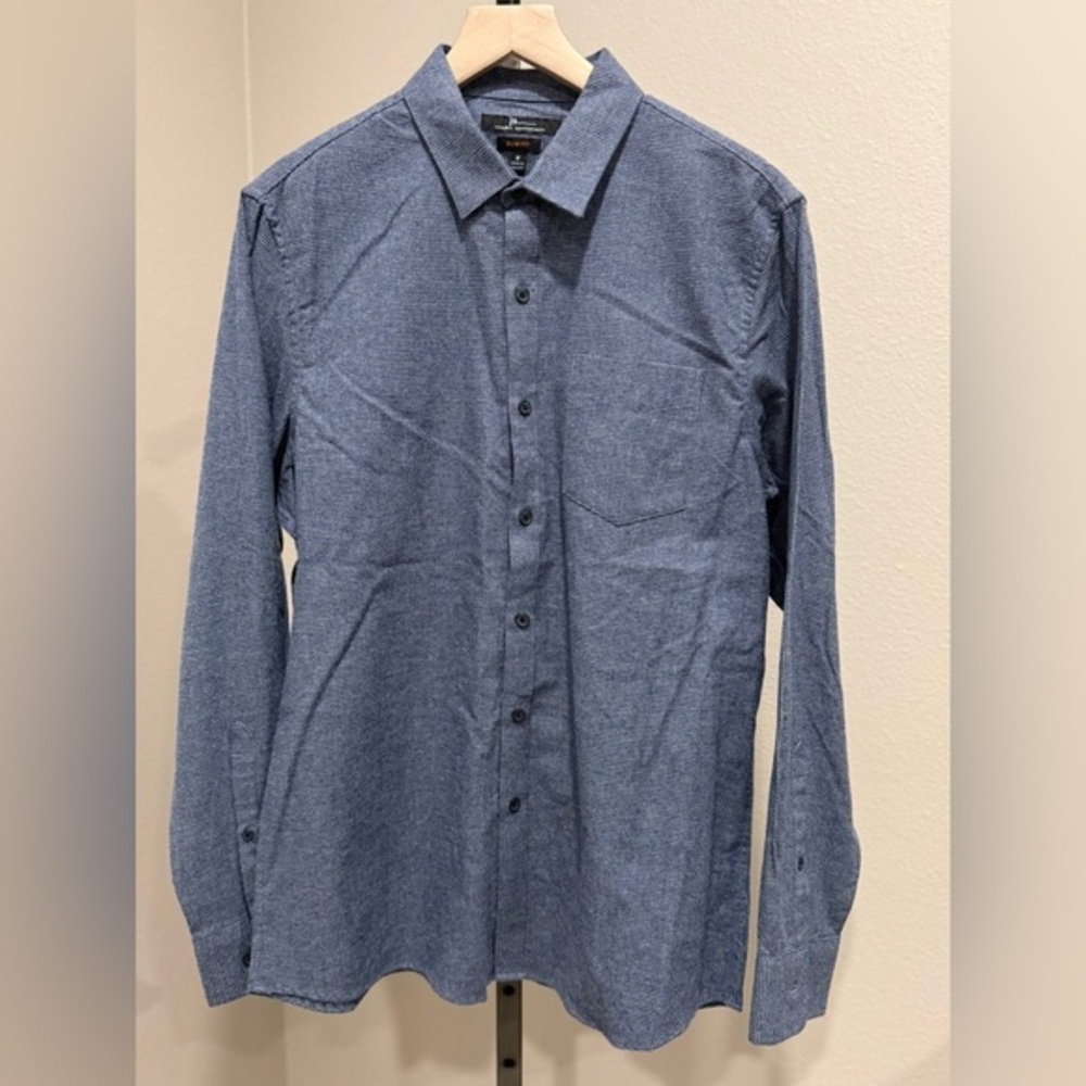 Marc Anthony Slim Fit 100% cotton long sleeve button down shirt size medium